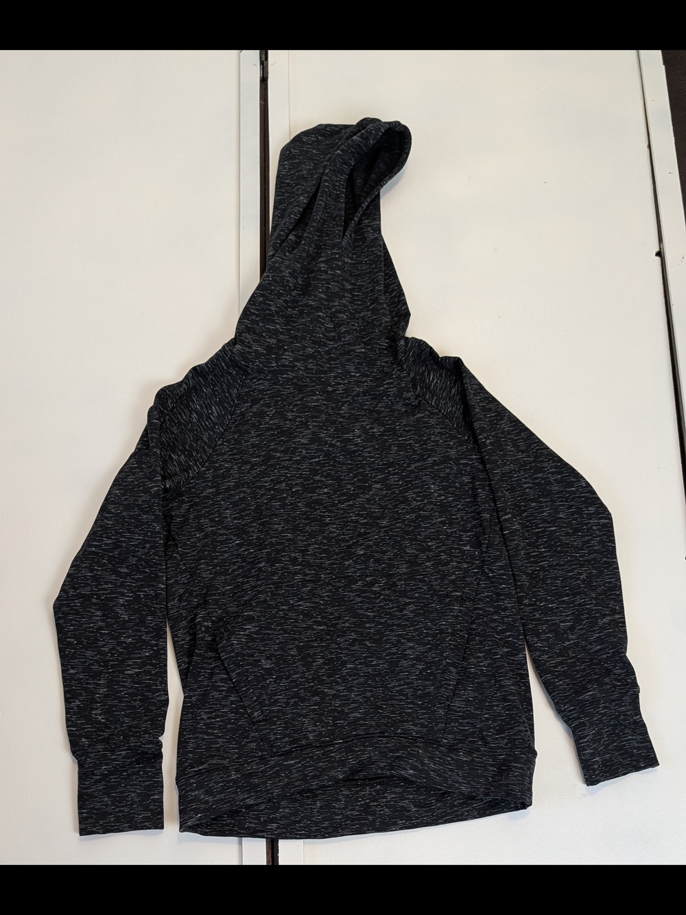 Kids Black Heather Pullover Hoodie